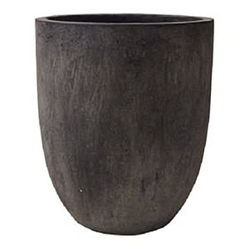 軽量コンクリート製 植木鉢/プランター ブラックウォシュ 直径43cm 底穴あり 『フォリオ アルトエッグ』