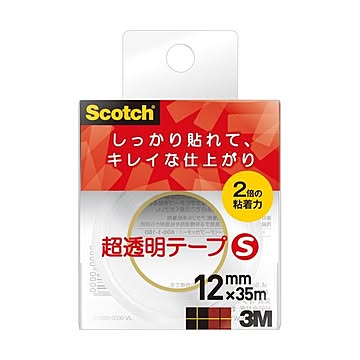 （まとめ） 3M スコッチ 超透明テープS 600小巻 12mm×35m 600-1-12CN 1個 【×30セット】