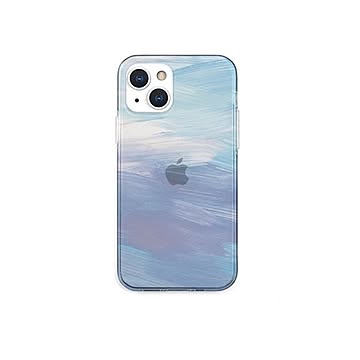 AKAN ソフトクリアケース for iPhone 13 ブルーパステル AK20985i13