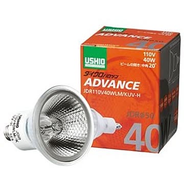 （まとめ） ウシオライティング ダイクロハロゲンアドバンス 40W 中角 E11口金 ミラー付 JDR110V40WLM／KUV-H 1個 【×2セット】