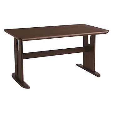 ダイニングテーブル/2本脚テーブル 【長方形 幅135cm】 木製 ブラッシング加工 