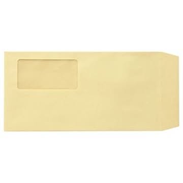 （まとめ） TANOSEE 窓付封筒 長3 70g／m2 クラフト 1パック（100枚） 【×5セット】