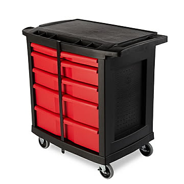 モービルワークセンター 引き出し型 作業カート ツールワゴン 幅829x奥行506x高さ851mm ラバーメイド