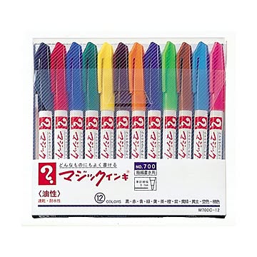 寺西化学工業 マジックインキ M700C-12 極細 12色 5組