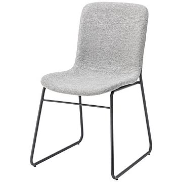 東谷 組立式チェア MYS-505 幅49x奥行57x高さ84cm ライトグレー 2脚入