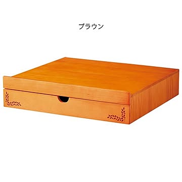 スライドテーブル型収納/キッチン収納 木製 トレー 〔キッチン 台所〕