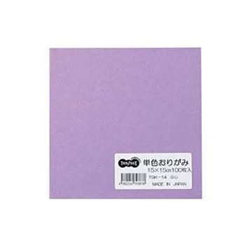 （まとめ） TANOSEE 単色おりがみ ふじ 1パック（100枚） 【×20セット】