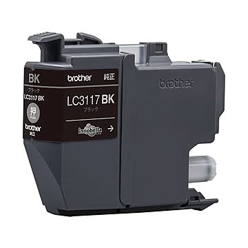 （まとめ）ブラザー インクカートリッジ ブラックLC3117BK 1個 【×3セット】