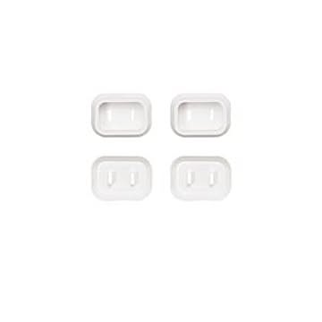 (まとめ)サンワサプライ プラグ安全カバー(2P用、4個入り) TAP-PSC1N【×5セット】