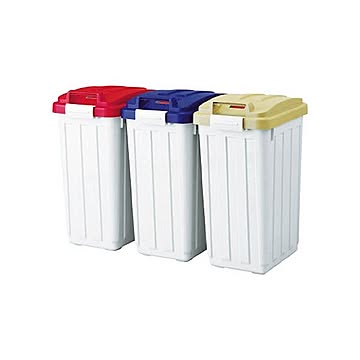 TRUSCO カラー分別ボックス45L ブラウン TCH-03 2セット