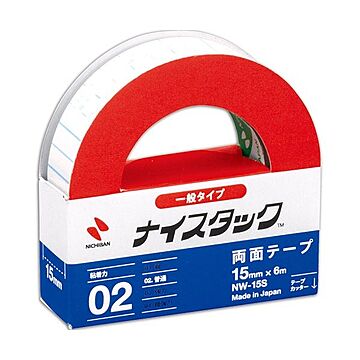 (まとめ) ニチバン ナイスタック 再生紙両面テープ 小巻 15mm×6m NW-15S 1巻  【×30セット】