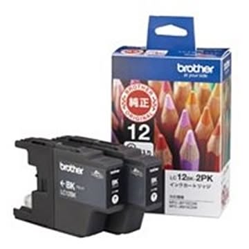 brother ブラザー工業 インクカートリッジ 純正 LC12BK-2PK 2本パック ブラック(黒)