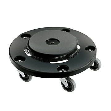 ラウンドブルートユーティリティコンテナ用ドーリー RM2640BK φ464x高さ125mm ラバーメイド