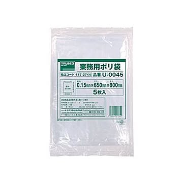 （まとめ）TRUSCO業務用ポリ袋 0.15×45L U-0045 1パック（5枚）【×10セット】