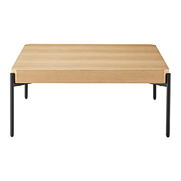 リビングテーブル 組立式 スクエア LT-49-N80S 幅815x奥行815x高さ350mm 桜屋工業