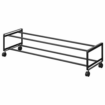 tower タワー (山崎実業)引き出せるキャスター付きシューズラック 2段　Two-Tier Rolling Shoe Rack 下駄箱 シューズケース シューズホルダー シューズボックス