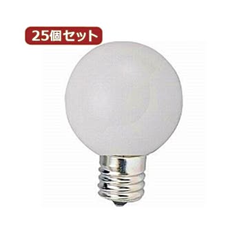 YAZAWA 25個セット ベビーボール球5WホワイトE12 G401205WX25