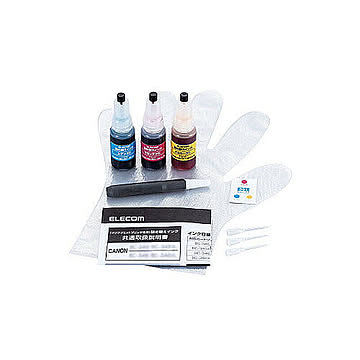 エレコム 詰替えインク/キヤノン/BC-361対応/3色セット(8回分XLサイズは4回分) THC-361CSET8 管理No. 4549550173643