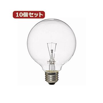 YAZAWA 10個セット ボール電球100W形クリア GC100V90W95X10