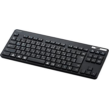エレコム Bluetoothミニキーボード/薄型/メンブレン式/抗菌/マルチペアリング対応/ブラック TK-FBM119KBK