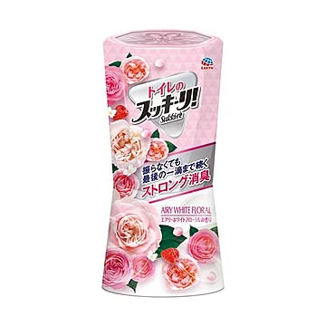 （まとめ）アース製薬 トイレのスッキーリ！エアリーホワイトフローラル 400ml 1セット（3個）【×5セット】