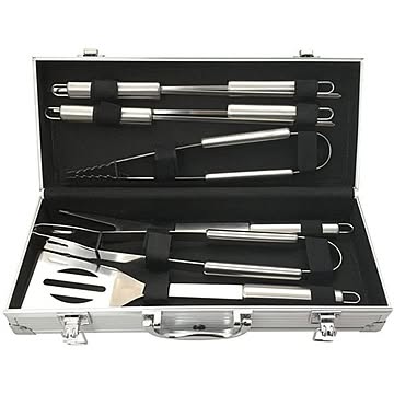 バーベキュー用 調理器具セット 約縦8×横37×高さ16.2cm ターナー ピック 焼き串4本 トング2種 BBQの達人セット アウトドア