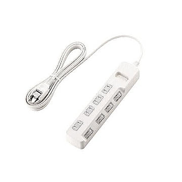 エレコム ほこり防止シャッター付 省エネタップ T-E6A-2430WH 管理No. 4953103456891