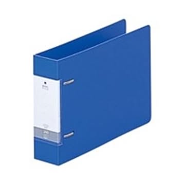 (業務用20セット) LIHITLAB D型リングファイル A5/2穴 ヨコ型 G2234-8 46mm 青