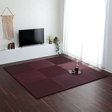 イケヒコ・コーポレーション 美畳 70×70cm 9P ワイン