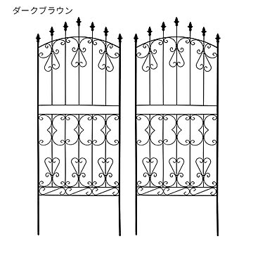 フェンス 組立式 2枚組 アイアンローズフェンス150 ロータイプ RS012L-2P 幅620x奥行20x高さ1560mm 住まいスタイル