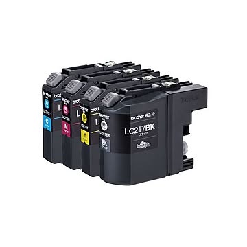 (まとめ）ブラザー インクカートリッジ 4色パック大容量 LC217/215-4PK 1箱(4個:各色1個)【×3セット】