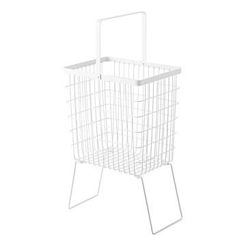 tower タワー (山崎実業) 折り畳み脚付きランドリーバスケット Laundry Basket With Folding Legs 洗濯カゴ 洗濯物入れ 脱衣かご ハンドル付き ランドリーボックス