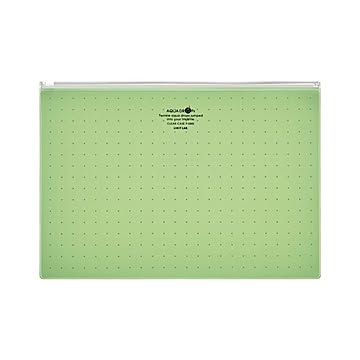 （まとめ） リヒトラブ AQUA DROPs クリヤーケース A4判 F-5303-6 黄緑 1枚入 【×10セット】