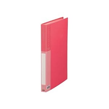 （まとめ） TANOSEE クリヤーブック（クリアブック） A4タテ 40ポケット 背幅26mm ピンク 1冊 【×15セット】