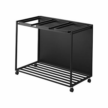 tower タワー(山崎実業) 目隠し分別ダストワゴン 45L 3分別 Three-Compartment Recycling Cart [45L] ゴミ箱 分別 キッチン ダストボックス 食器棚下