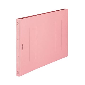（まとめ） ライオン事務器 フラットファイル（環境） 樹脂押え具 B4ヨコ 150枚収容 背幅18mm ピンク A-506KB4E 1セット（10冊） 【×5セット】