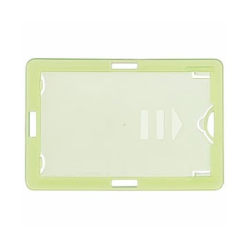 (まとめ) ライオン事務器 名札用ホルダータテヨコ兼用型 ソフトタイプ（IDカード用） グリーン N209H-5P 1パック（5枚） 【×10セット】
