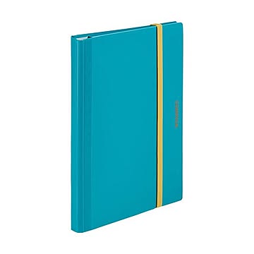 まとめキングジム 二つ折りクリアーファイルコンパック 10ポケット 水色 5894Hミス 1冊 ×10セット
