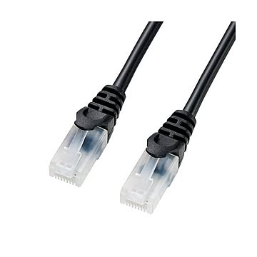 まとめサンワサプライ ツメ折れ防止CAT5eLANケーブル ブラック 0.5m LA-Y5TS-005BK 1本×10セット