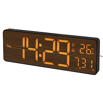 SLOWER スロウワー LED Wi-Fi CLOCK Camino WOOD LED Wi-Fiクロック カミーノ(ウッド) SLW429/SLW430 / 無線LAN接続 時刻自動調整 デジタル