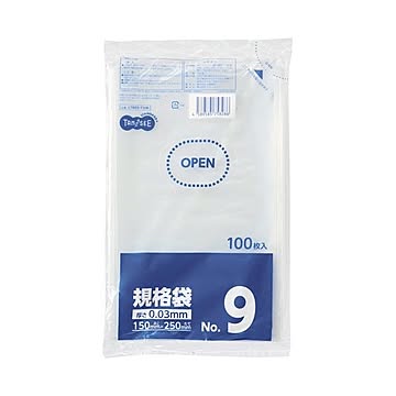 （まとめ）TANOSEE 規格袋 9号0.03×150×250mm 1セット（1000枚：100枚×10パック）【×5セット】