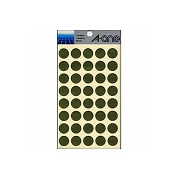 （まとめ） エーワン カラーラベル 丸型15mm径 07031 金 1P8シート（320片）入 【×10セット】