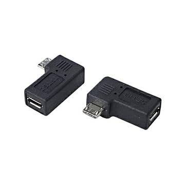 変換名人 変換プラグ microUSB→microUSB左L型(フル結線) USBMC-LLF