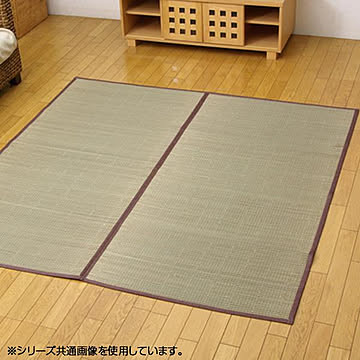 い草花ござカーペット ラグ 『DXアロマ 裏貼CP』 江戸間4.5畳(約261×261cm) 4822804