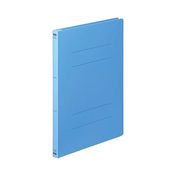 （まとめ） TANOSEE フラットファイル（PP） A4タテ 150枚収容 背幅17mm ブルー 1セット（25冊：5冊×5パック） 【×2セット】