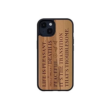 ikins 天然木ケース for iPhone 13 Life is… I21768i13