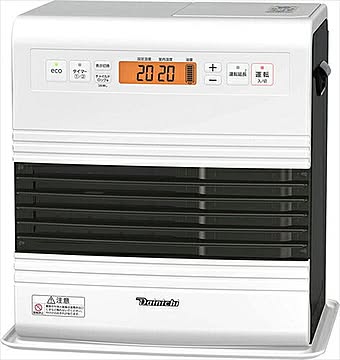 石油ファンヒーター ダイニチ Dainichi 木造10畳 コンクリート13畳 タンク9L スピード着火 エコモード 油量モニター ワンタッチ汚れんキャップEX FW-3722GR W