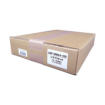 ムトウユニパック レザプリタックレーザープリンタ用タックライト マットホワイト A4 LBP-MWA4-100 1パック100枚
