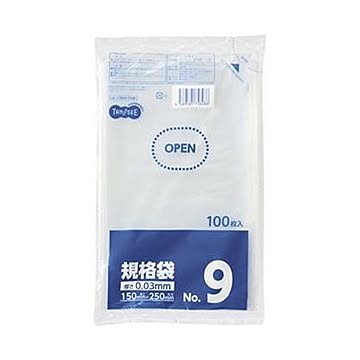 （まとめ）TANOSEE 規格袋 9号0.03×150×250mm 1パック（100枚）【×50セット】