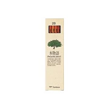 （まとめ）トンボ鉛筆 エコ鉛筆 木物語 LA-KEA 2B【×10セット】